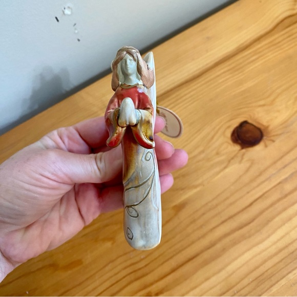 Vintage Y2K Angel Christmas Tree Ornament Hand painted Ceramic NWT - Picture 7 of 8